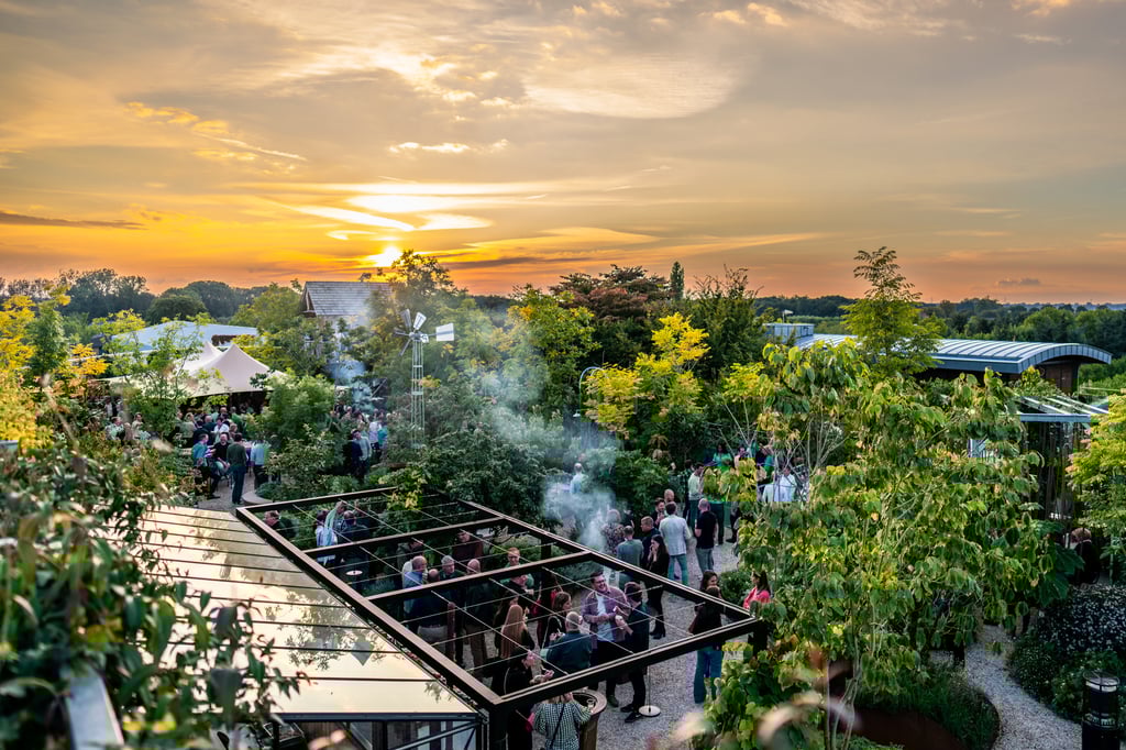 Daktuin tijdens een barbeque