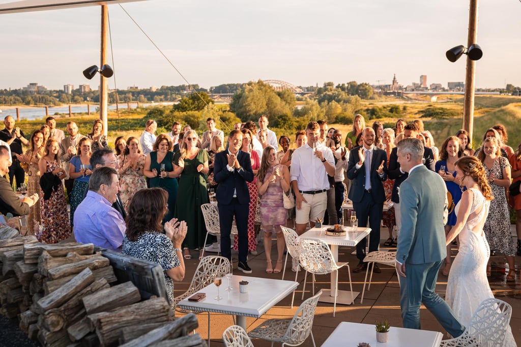 Trouw ceremonie Astrid en Martijn op Fort Lent
