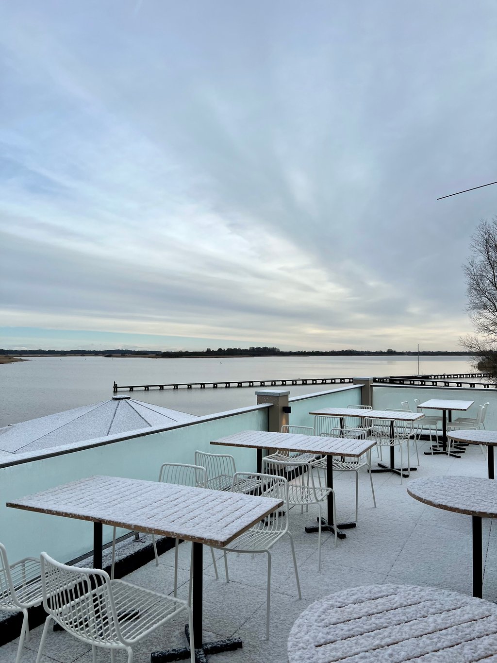 Uitzicht vanaf het dakterras van restaurant Groote Wielen