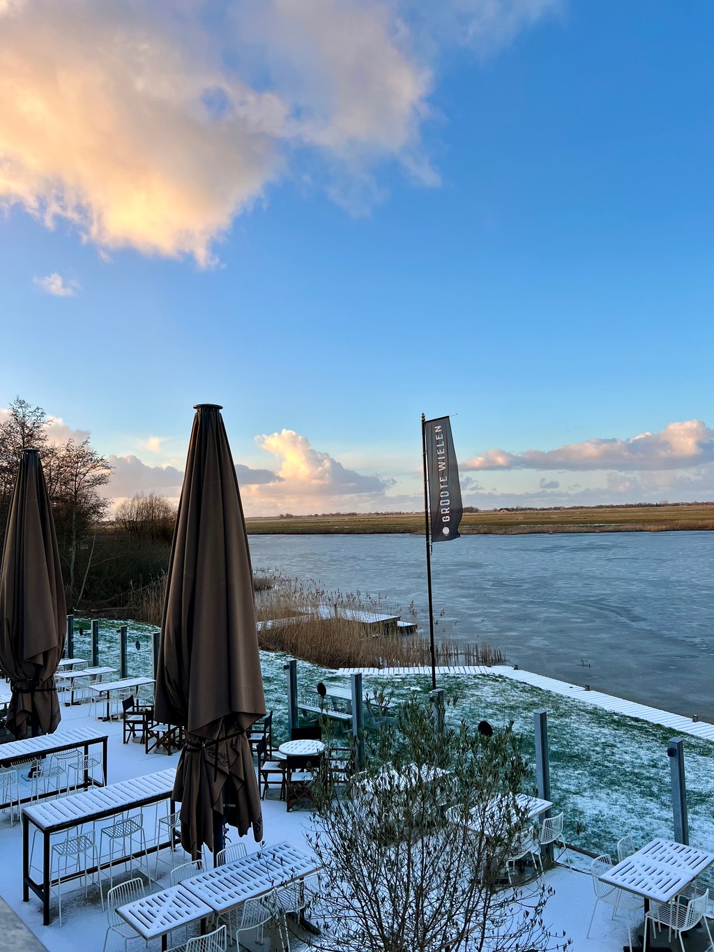 Winter dakterras restaurant Groote Wielen