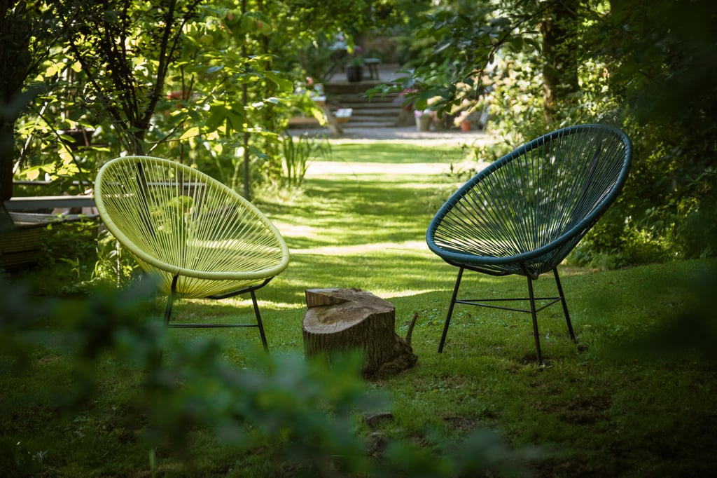 Zitje in de tuin