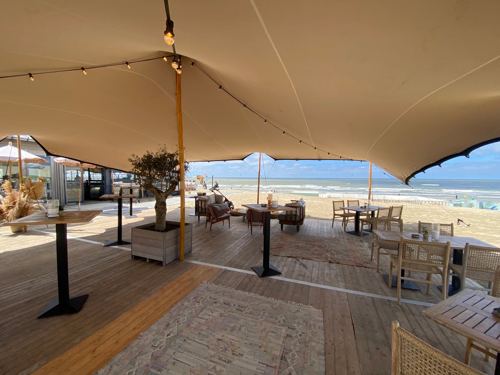 Flex-tent op het strand..