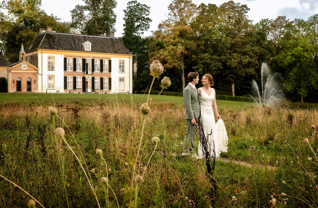 Bruiloft bij een landgoed en landhuis