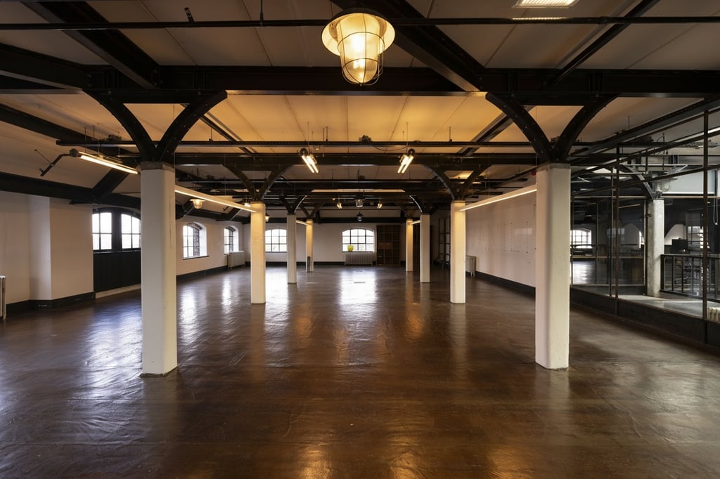 Ruime industriële zaal op verdieping 3 De Adelaar