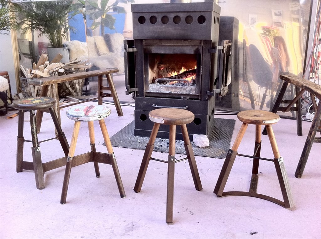 Roze Studio's knapperend haardvuur