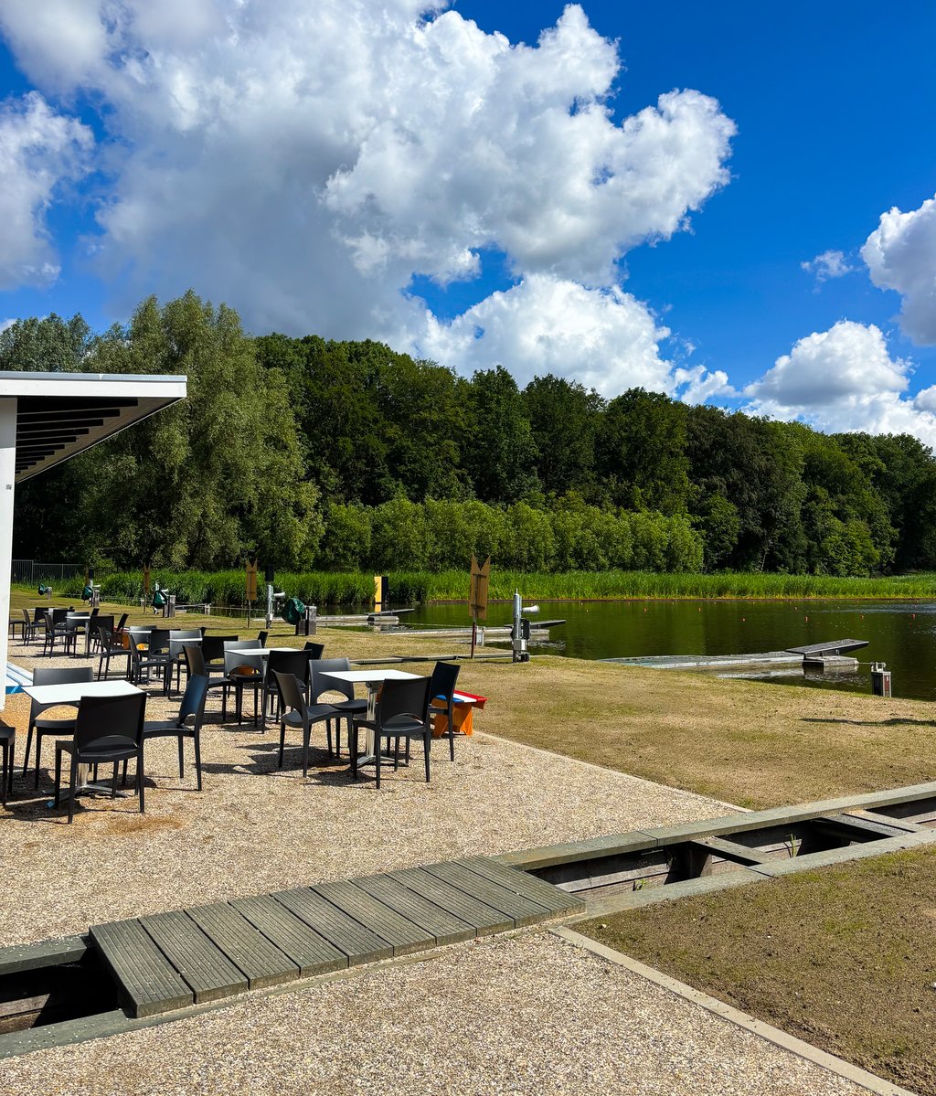 Uitzicht kop van de bosbaan