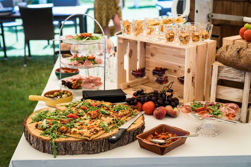 Foodcourts in de binnentuin 