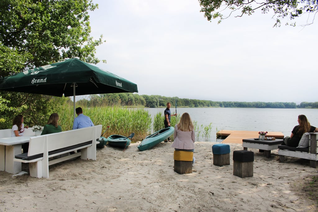 Private beach aan de Maarsseveense Plassen