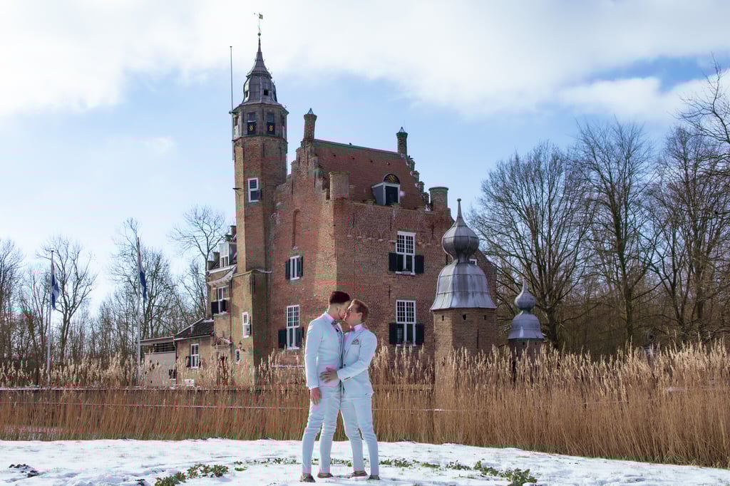 Winter bruiloft in een kasteel