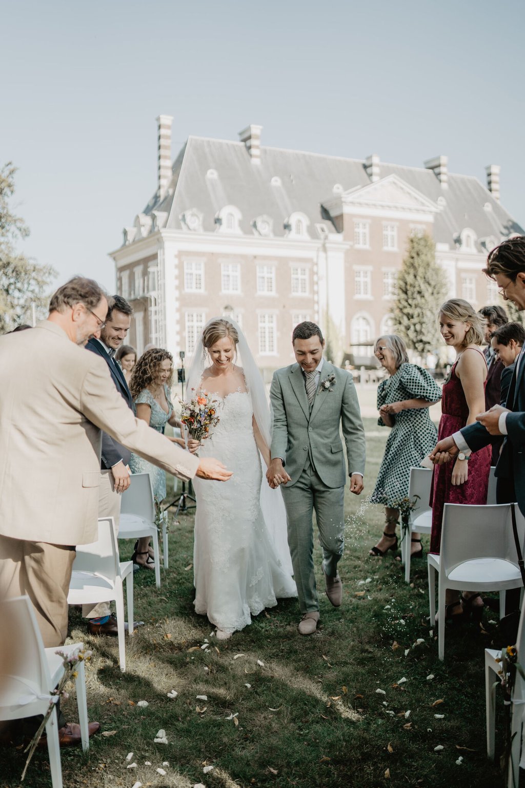 Ceremonie achter het Kasteel