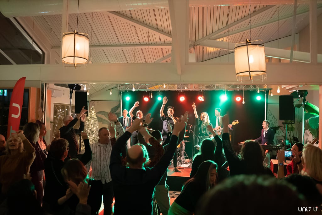 Podium tijdens kerstfeest