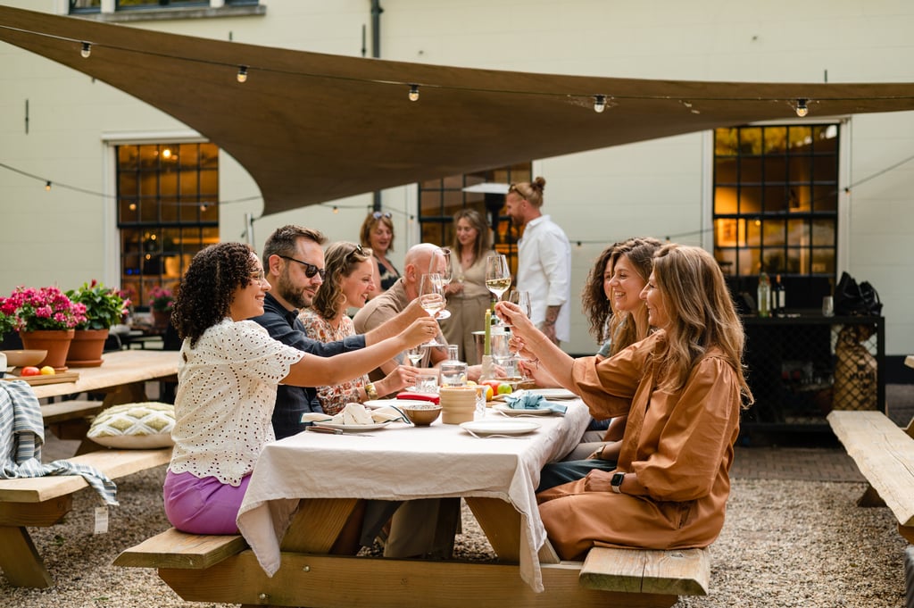 Terras picknickbanken - Landgoed de Salentein