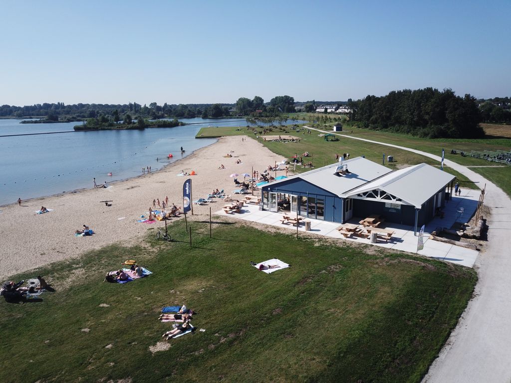 Luchtfoto van deel vh terras