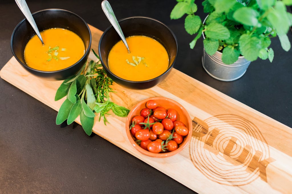 Verse huisgemaakte soep bij de lunch