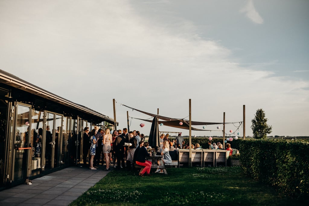 Receptie of walking dinner op het terras