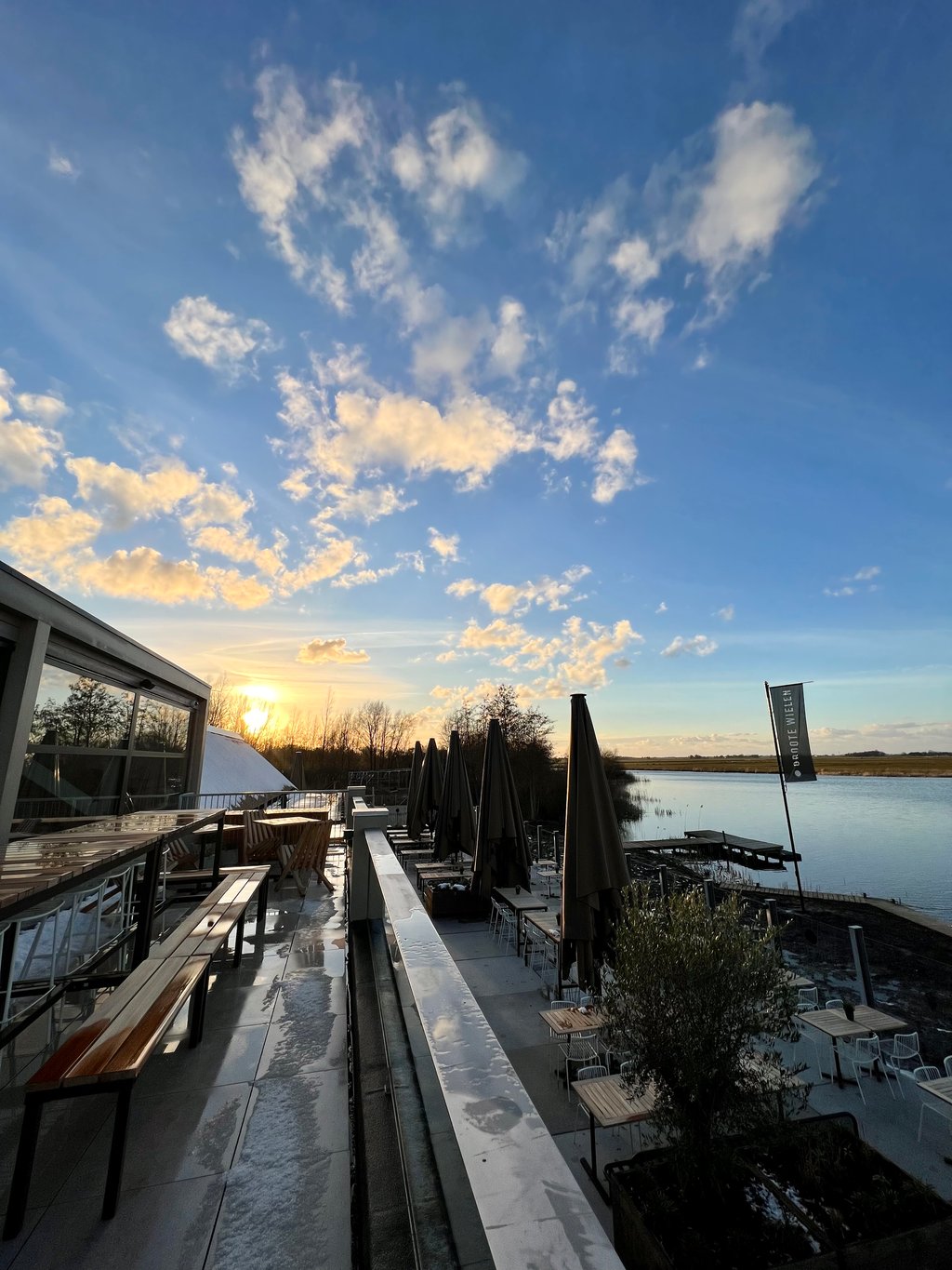 Dakterras van restaurant Groote Wielen