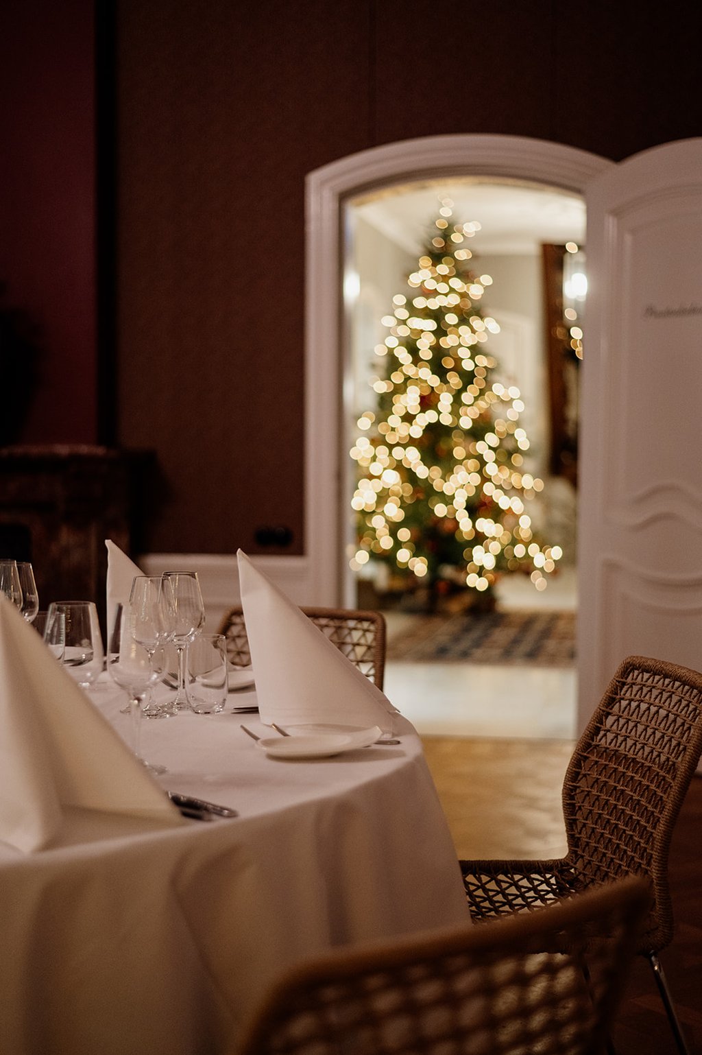 Landgoed De Salentein - Het prentenkabinet in kerstsfeer voor een diner
