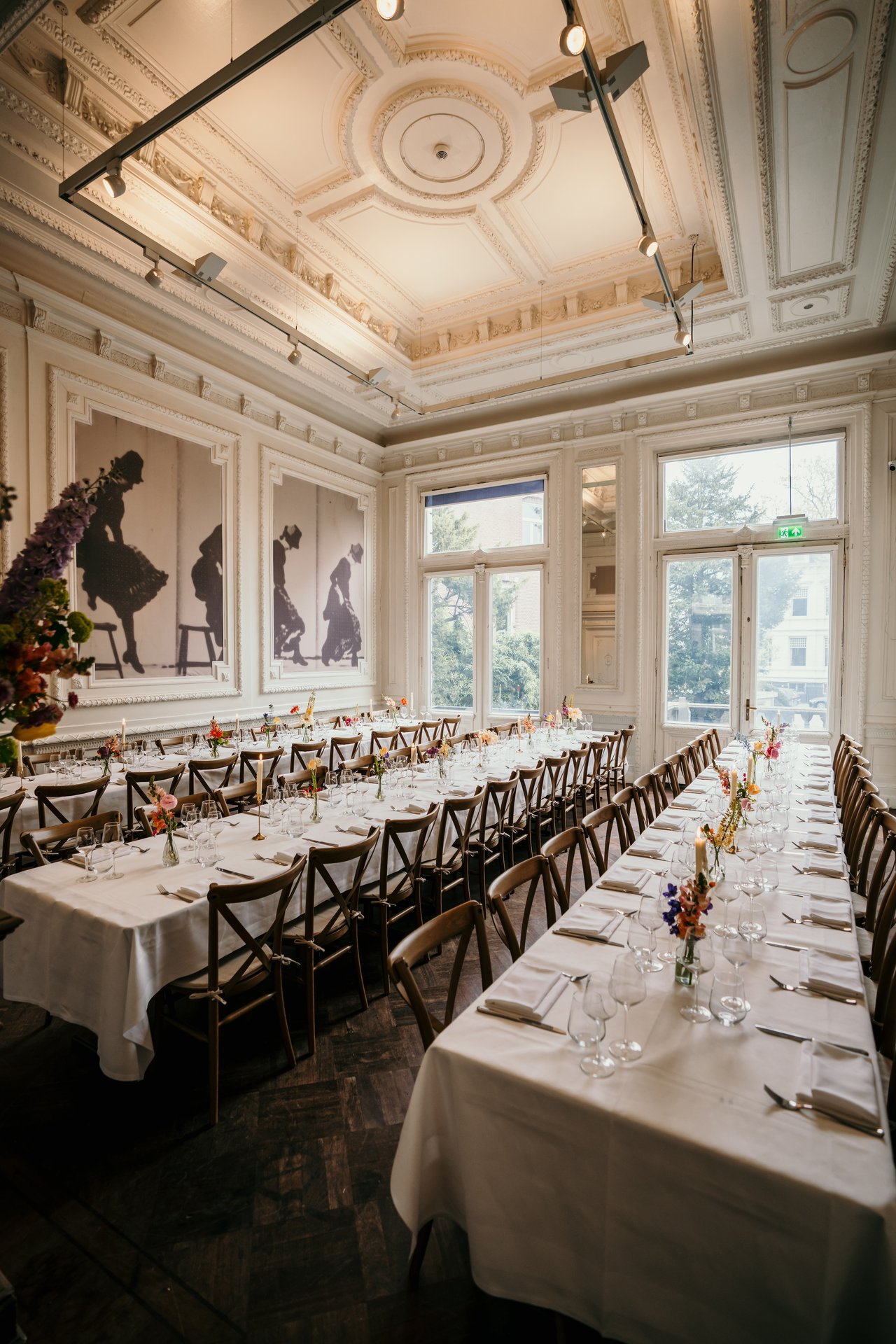 Vondelparkpaviljoen - De Salon - Diner lange tafels