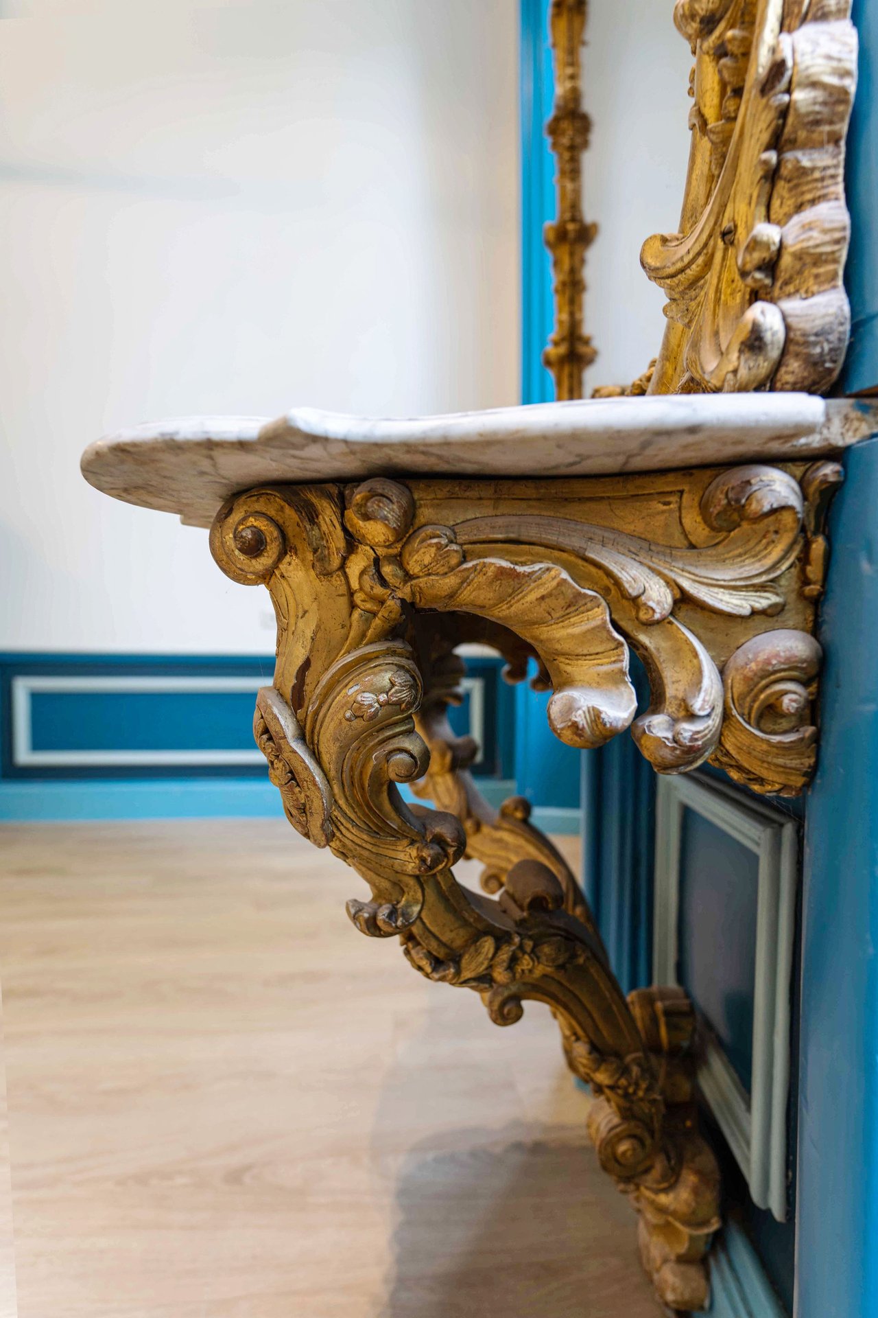 Blauwe kamer detail