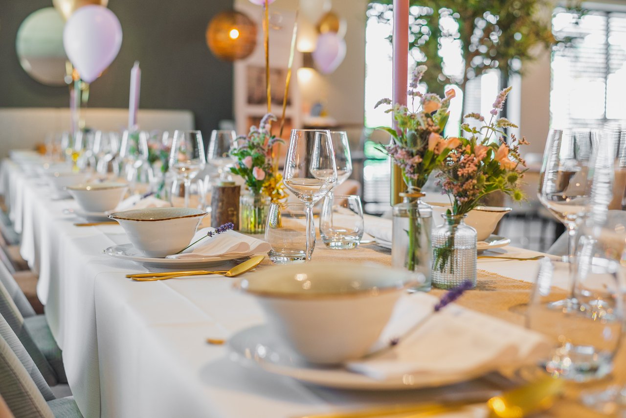 Dinertafel opstelling