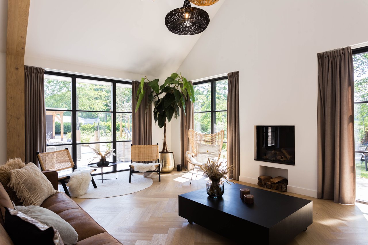 Loungehoek met gashaard Villa Oudendijck
