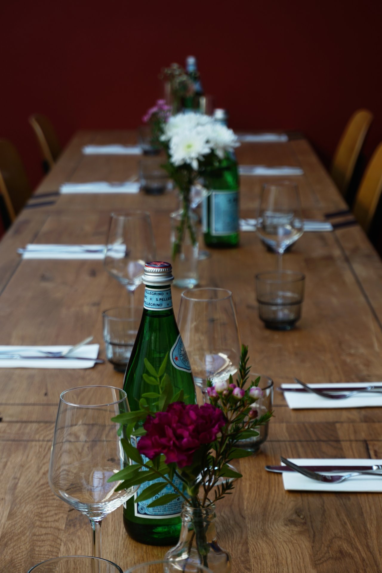Diner tafel opstelling