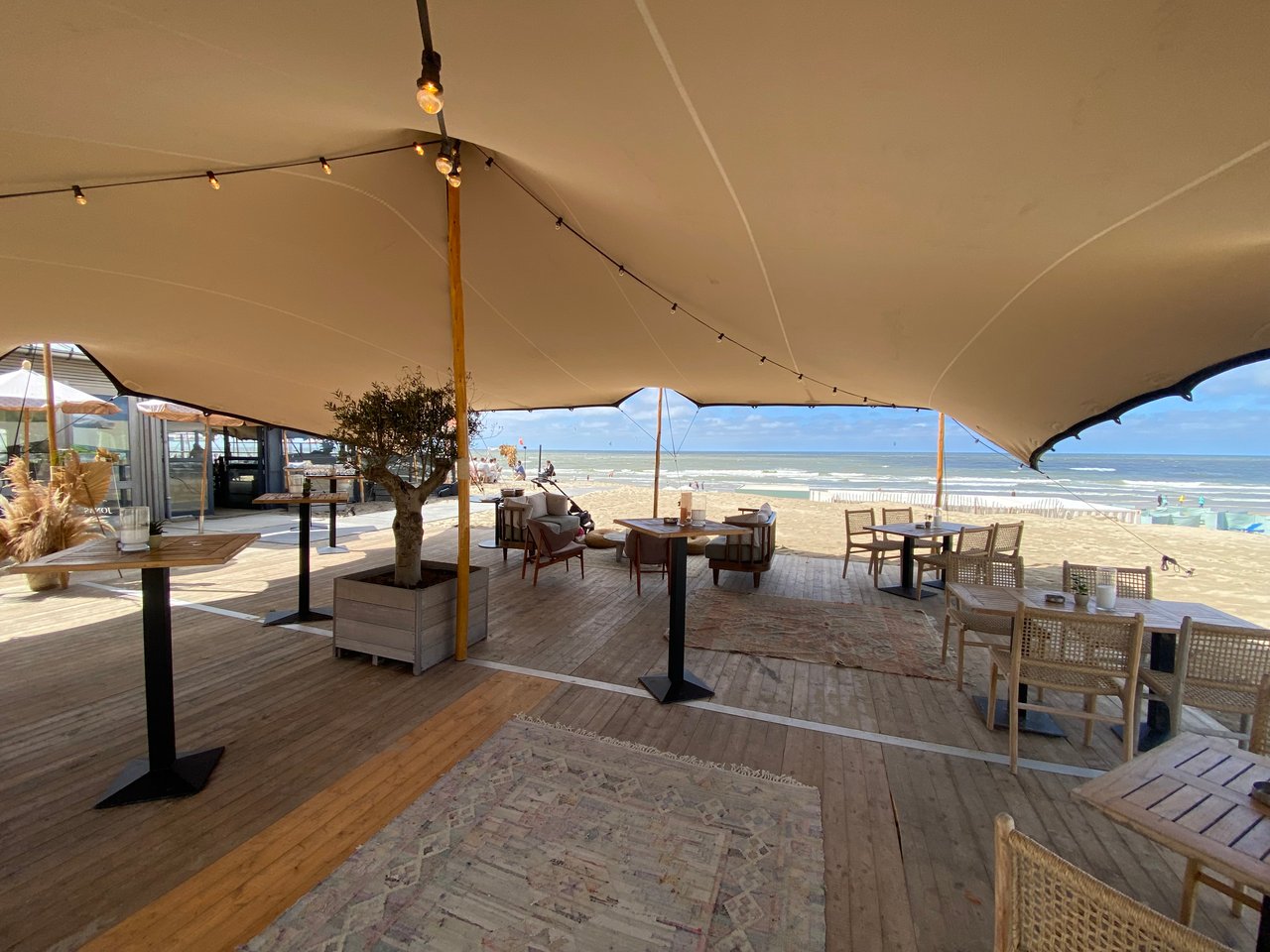 Flex-tent op het strand..