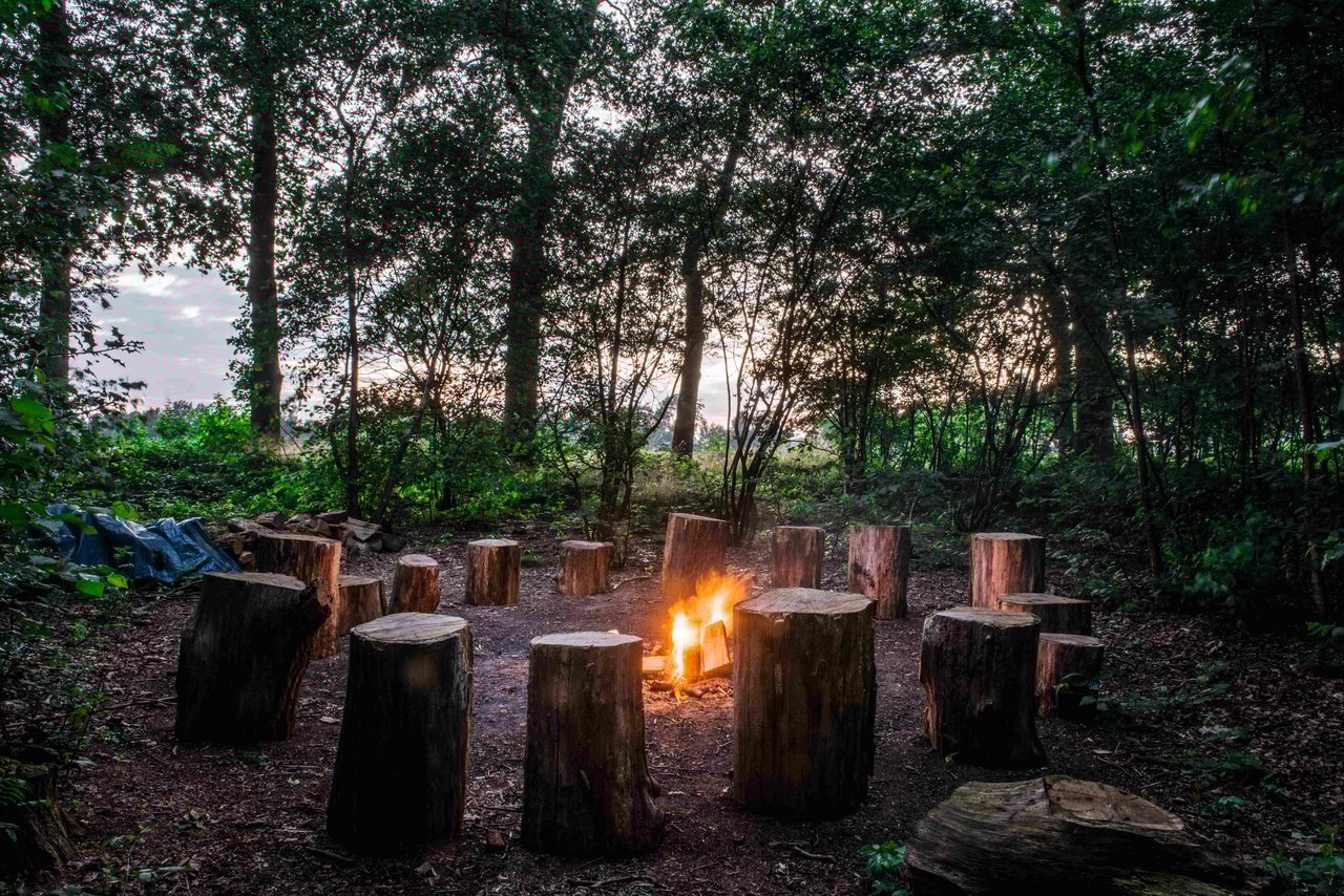 Heksenkring rondom vuurplaats