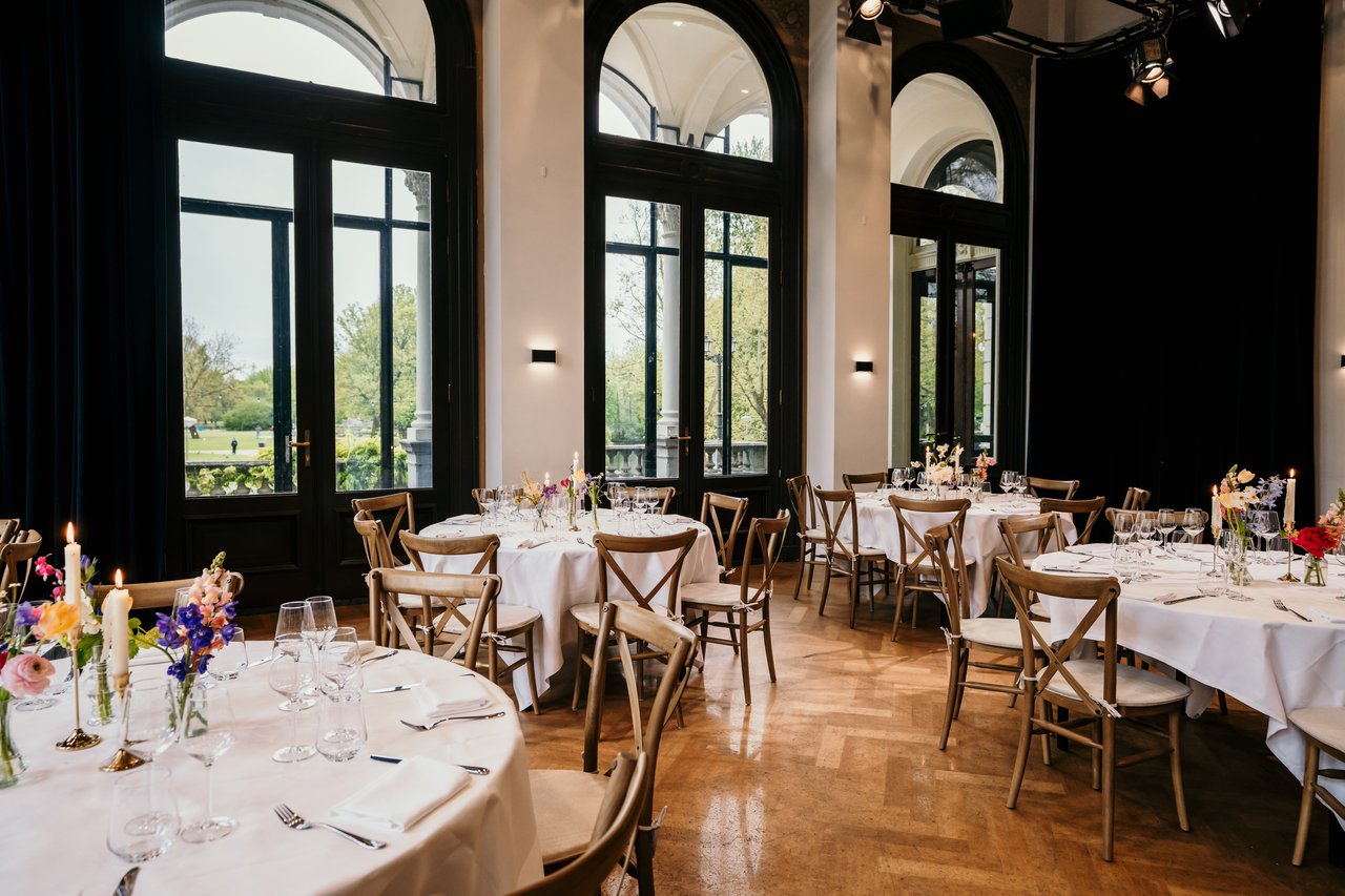 Het Vondelparkpaviljoen - Het Podium - Diner ronde tafels