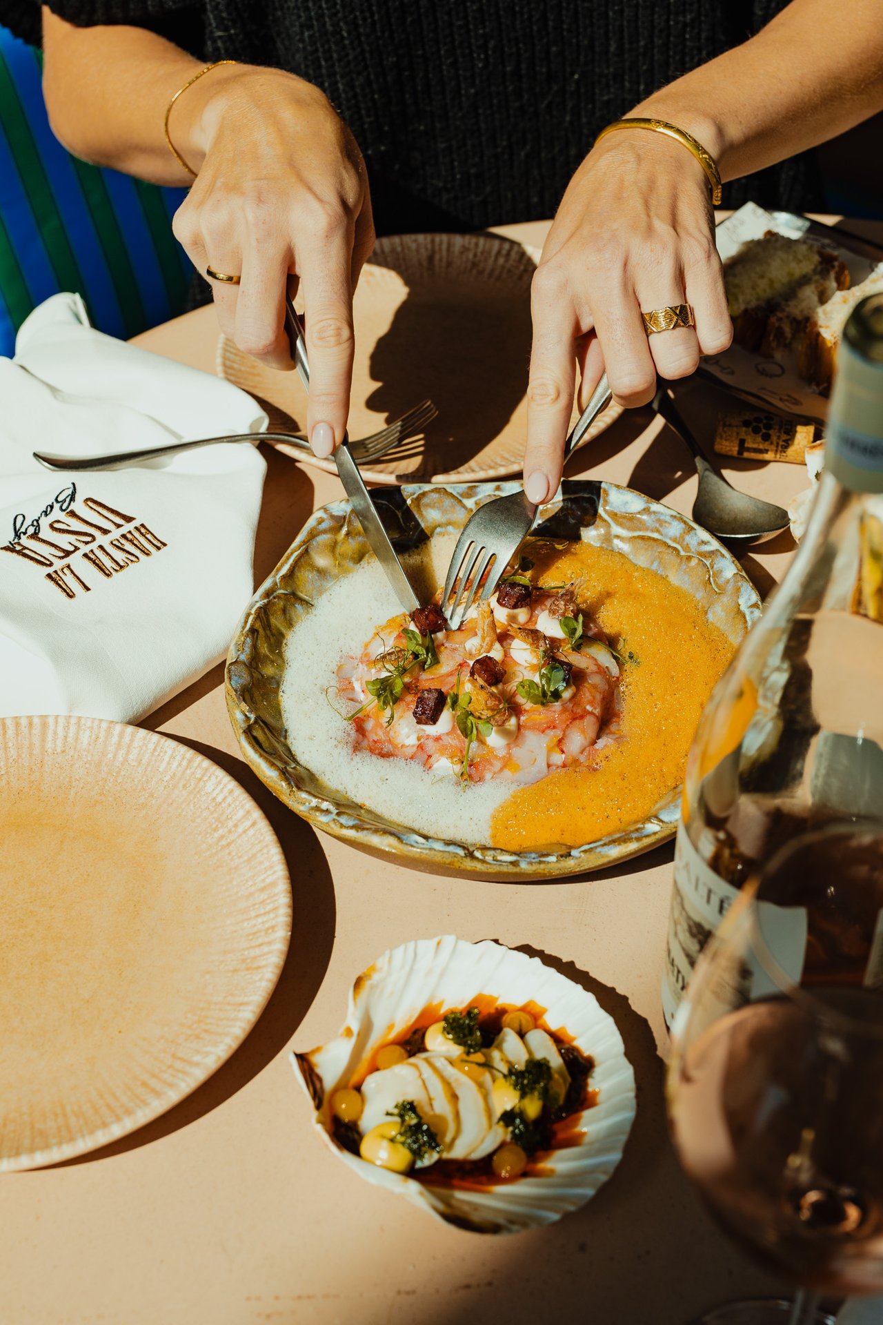 Hasta la Vista, Baby! Shared dining food