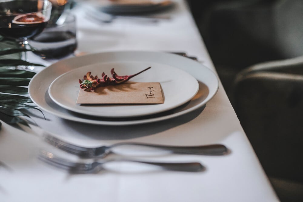 Close up diner setting 