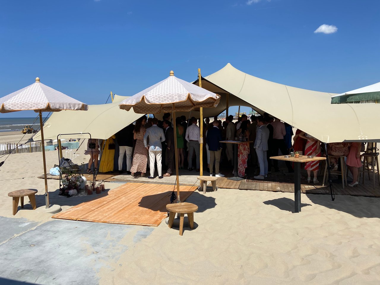 Flex-tent op het strand