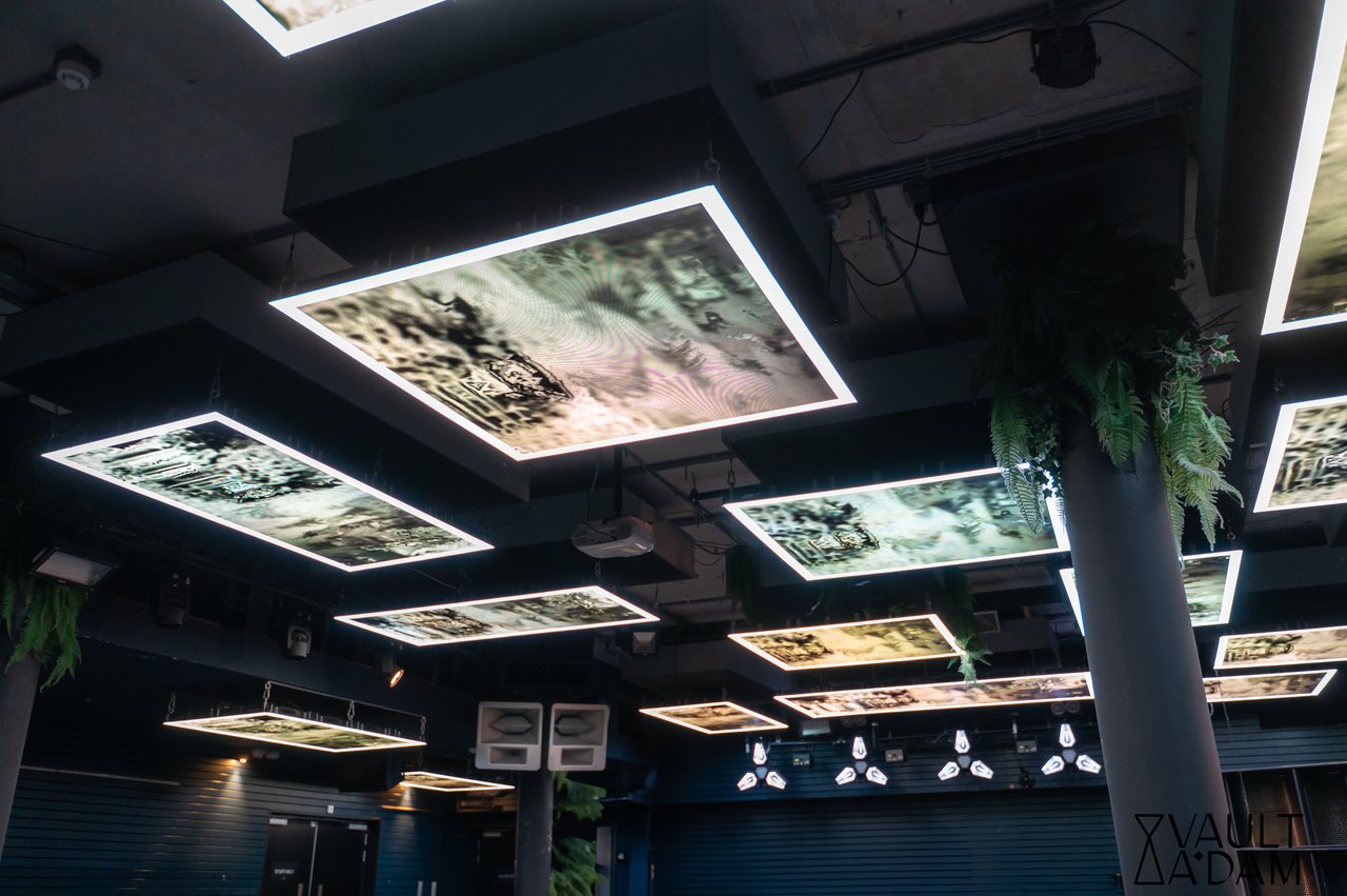 Vault Amsterdam – natuurvisuals op plafondschermen