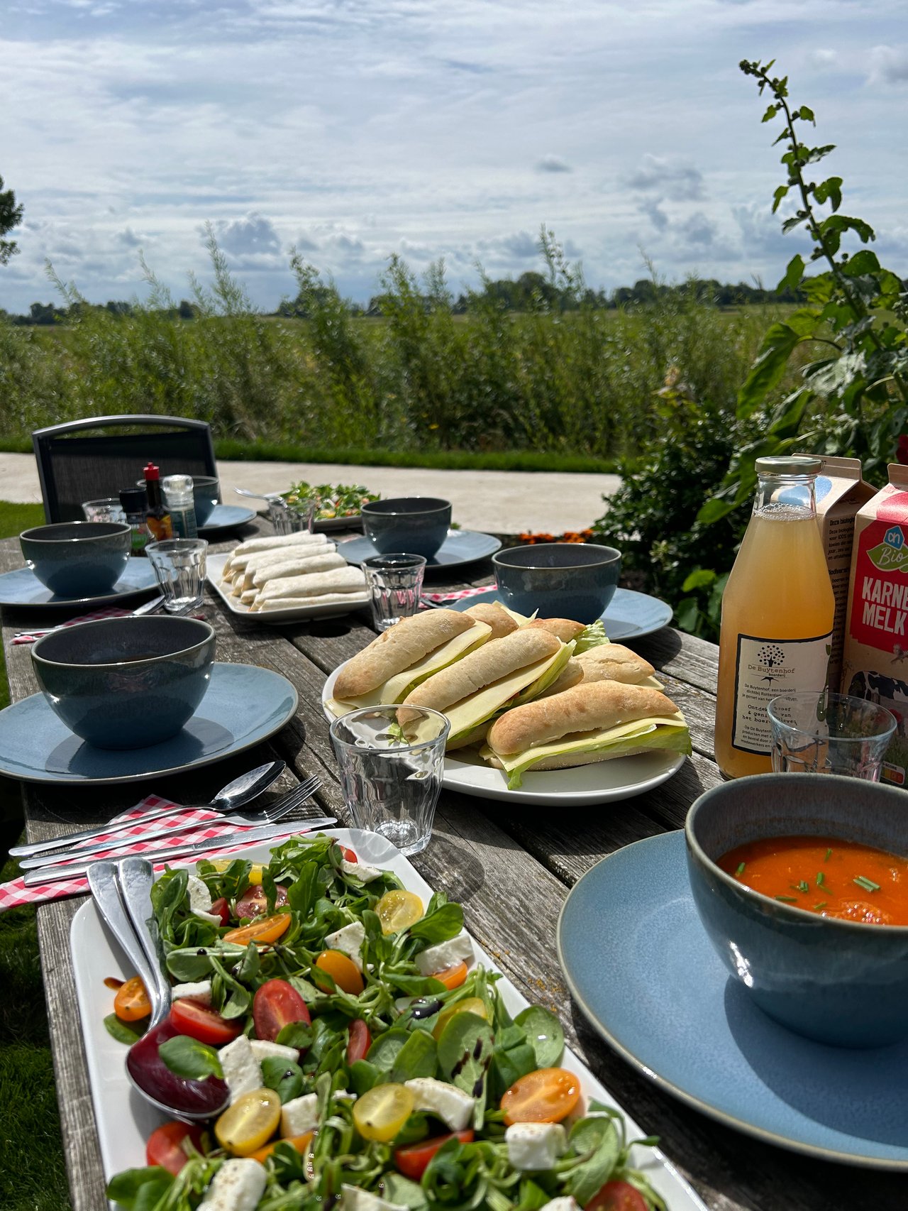 Lunch in de tuin