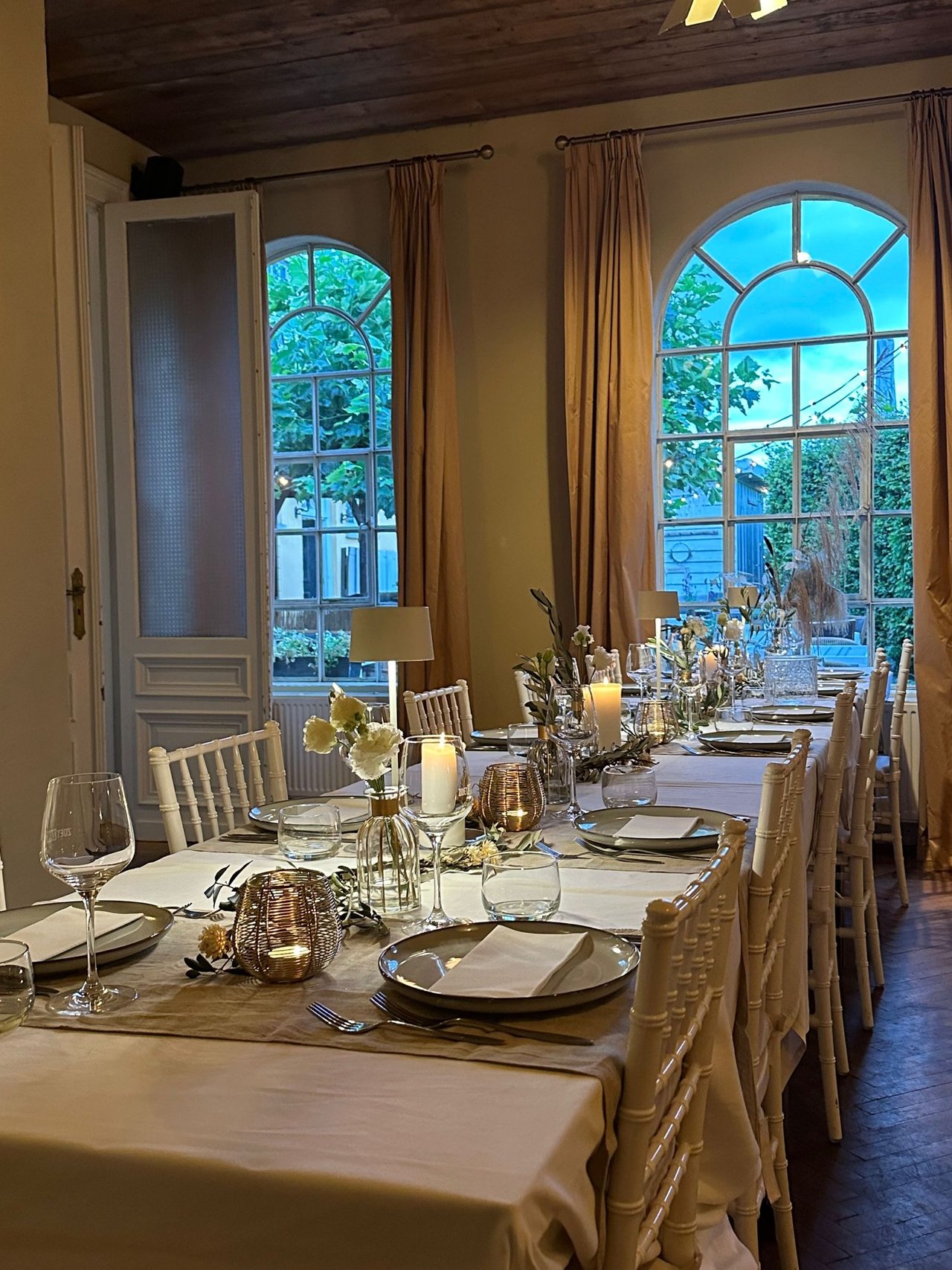 Diner in de tuinkamer 