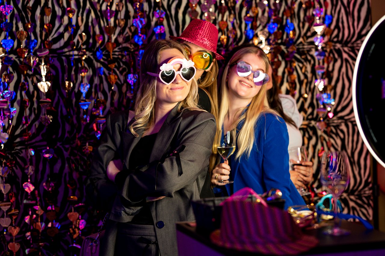 Photobooth in de zaal