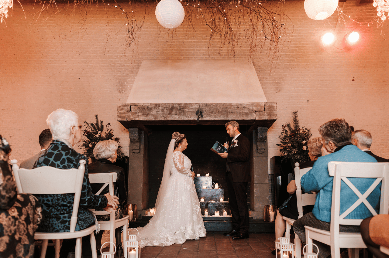Ceremonie bij open haard Cachot 