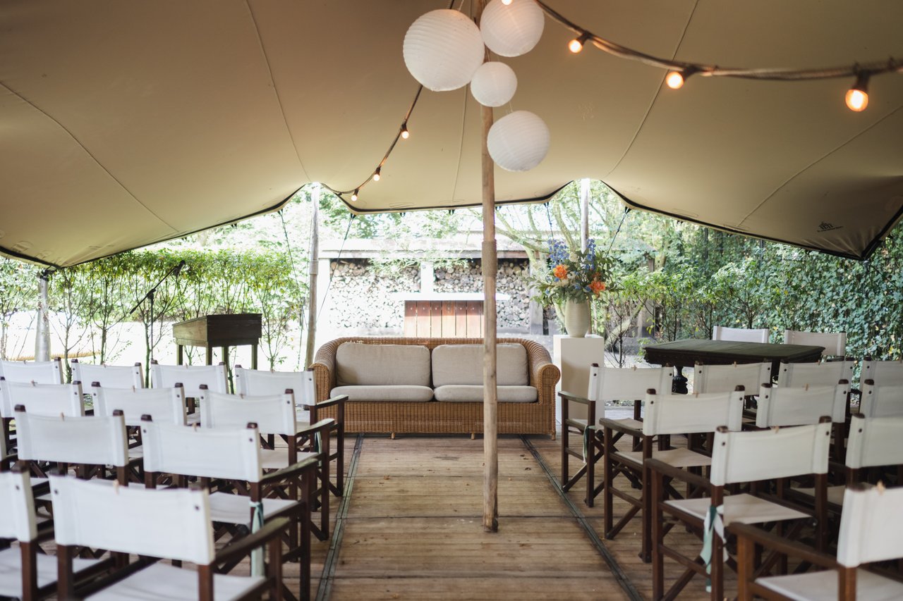 Ceremonie opstelling tent