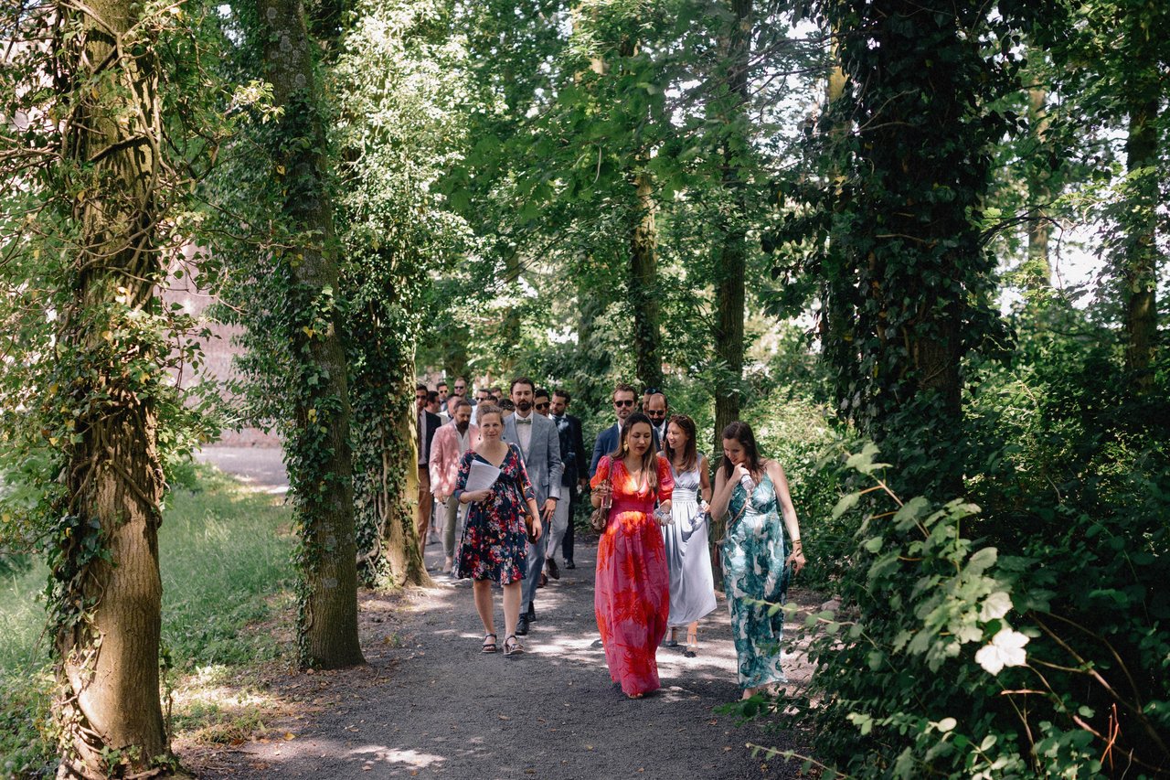 Wandelen naar het trouwprieel