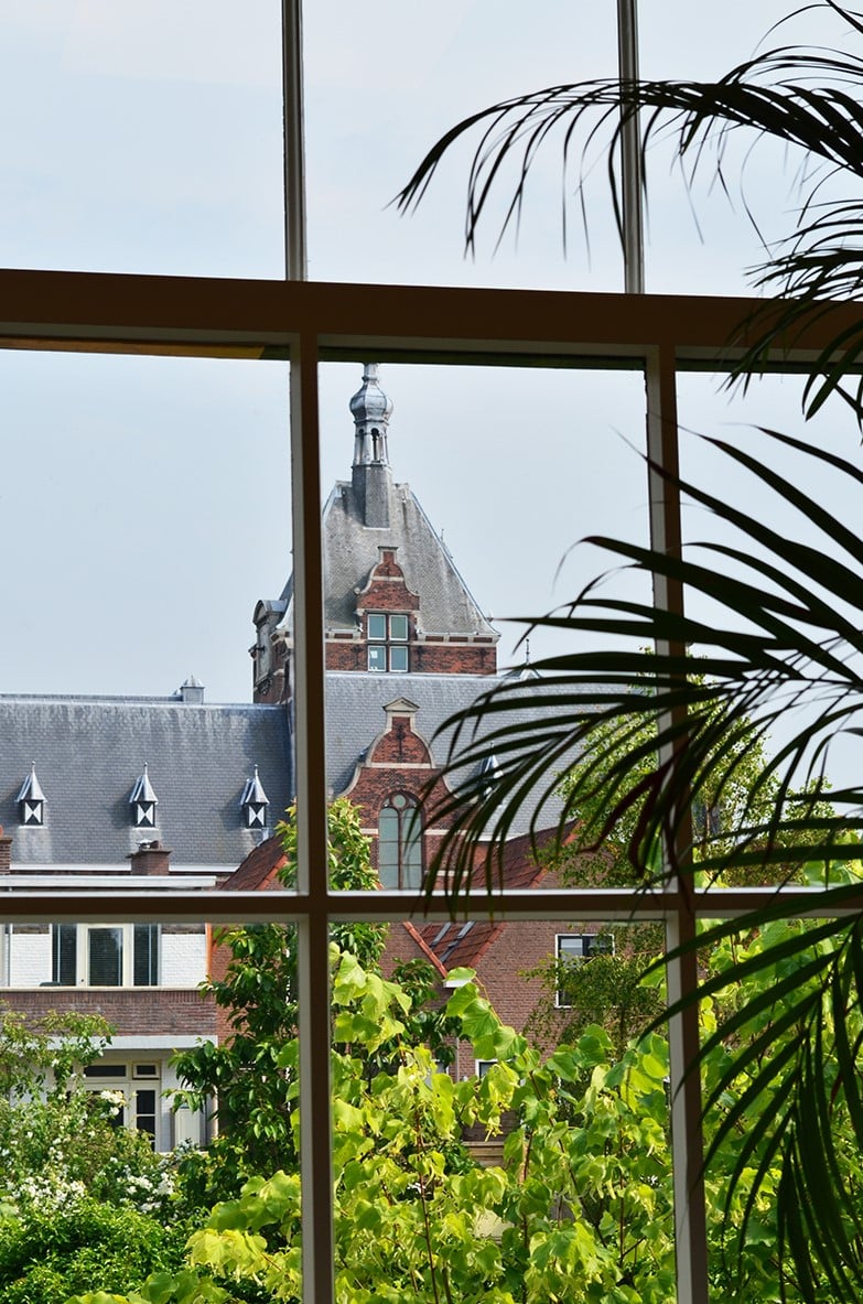 Uitzicht vanuit de Isaac Newton zaal