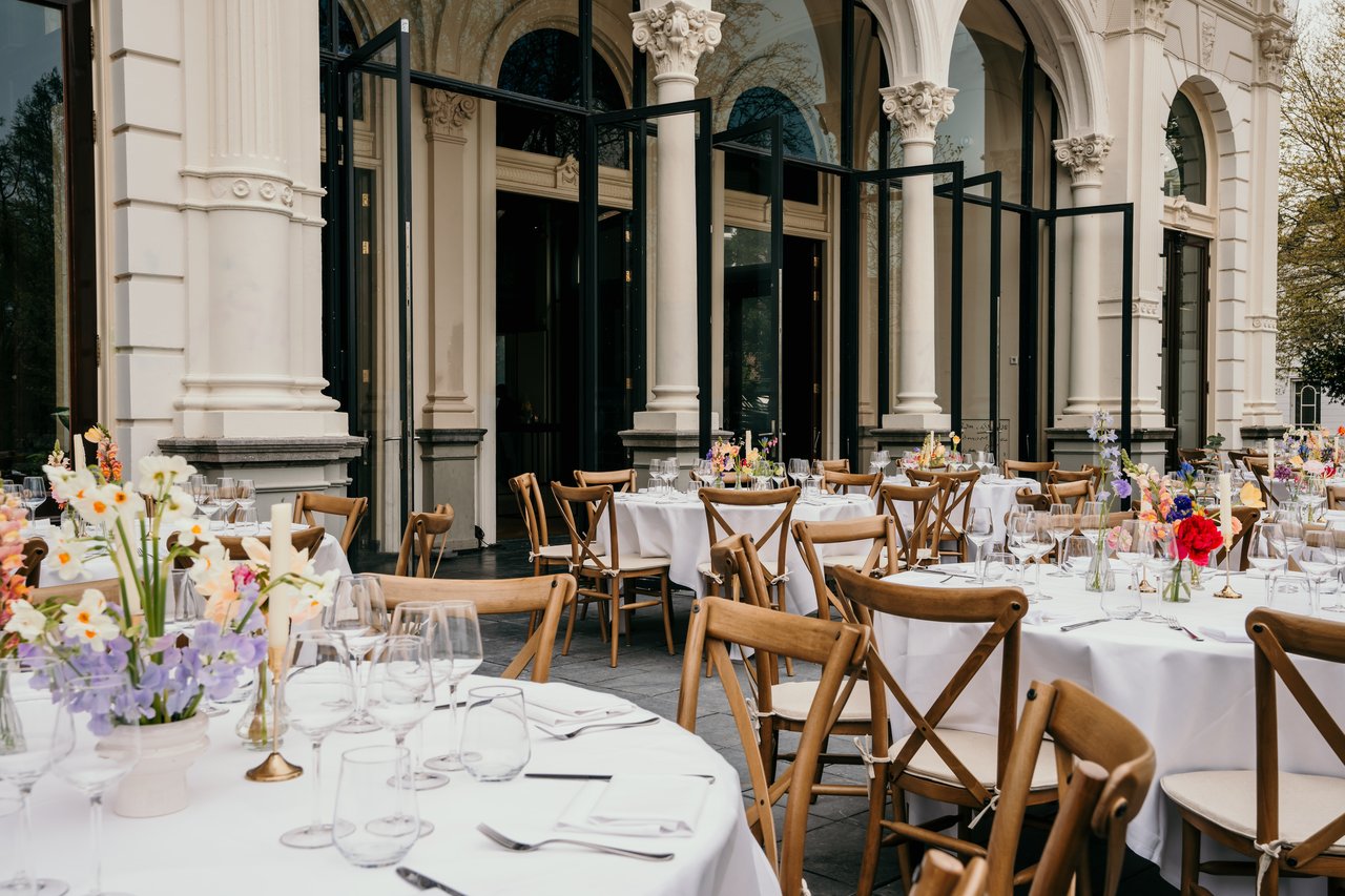 Het Vondelparkpaviljoen - Het Bordes - Diner ronde tafels