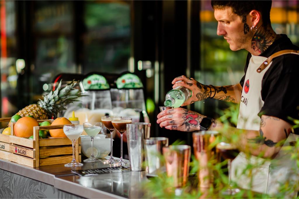 Cocktailbar op het terras