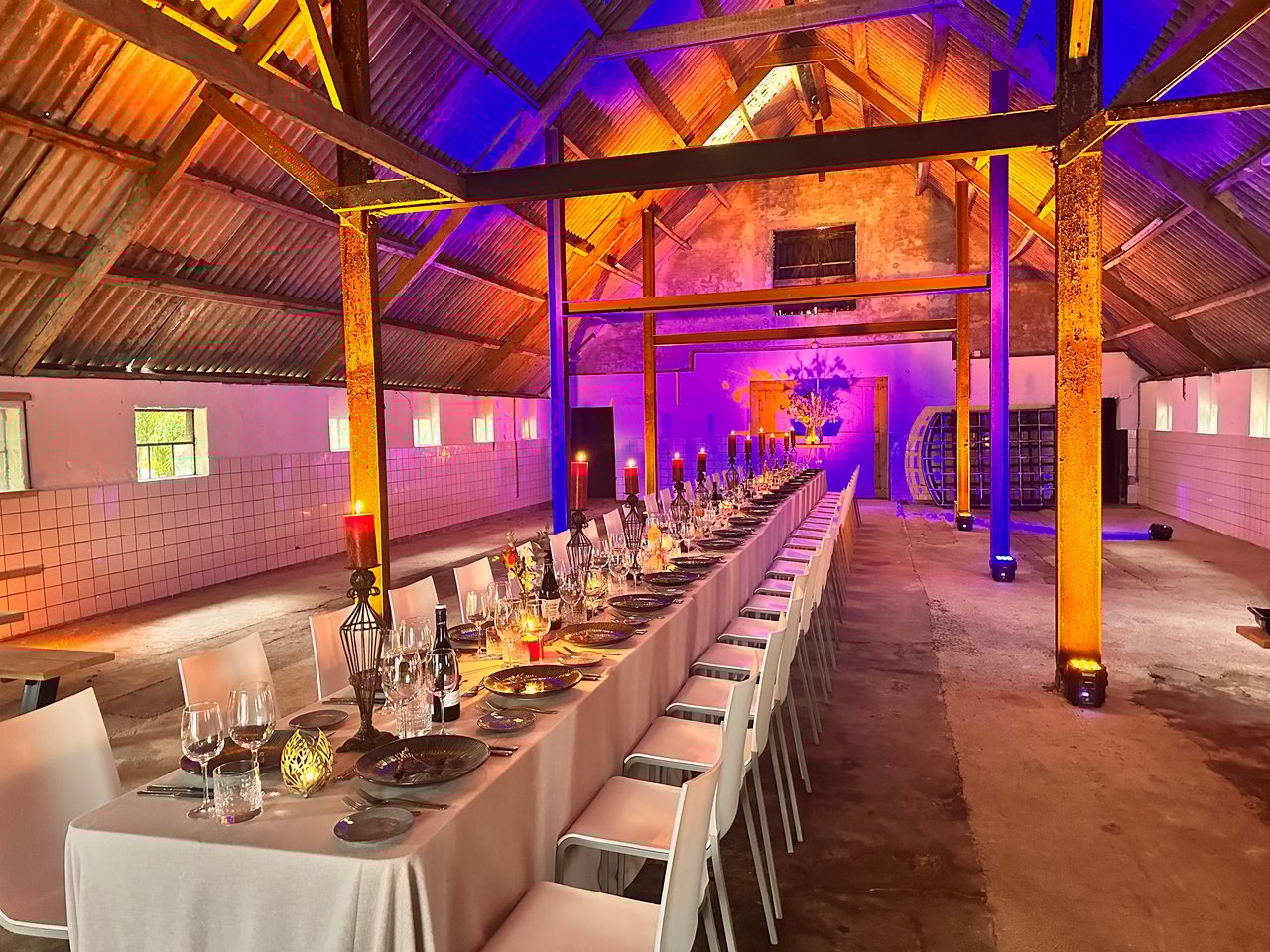 Watermolen - Boerenschuur - Diner - lange tafels