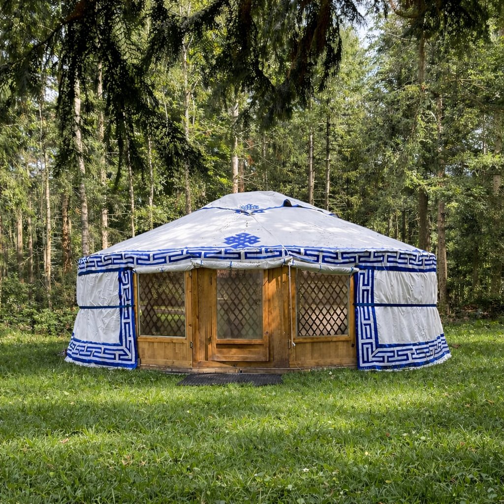 Yuhrt De Yurt in het bos