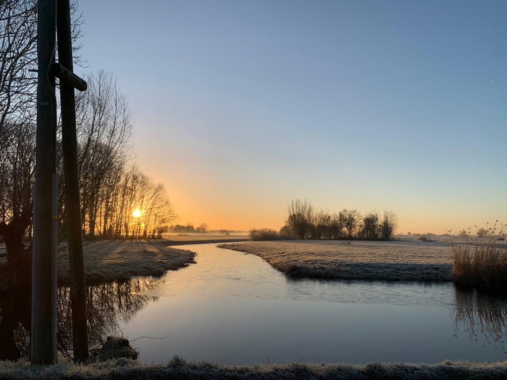 Uitzicht vergaderlocatie Op 't land. Midden in de natuur.