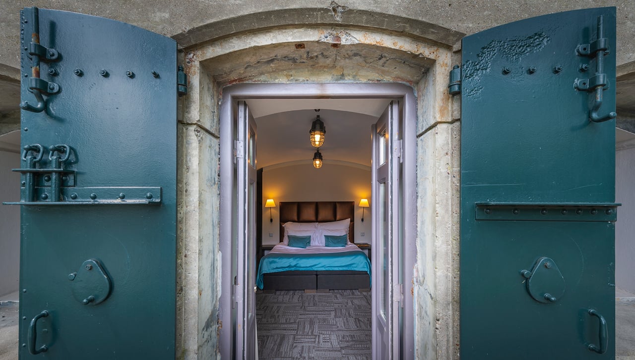 Hotelkamer in het voormalige fort