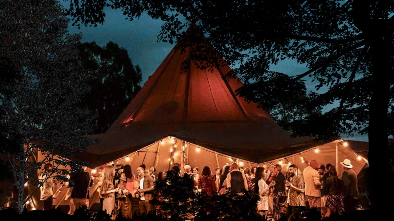 Feest bij Voliere met Nordic Tipi