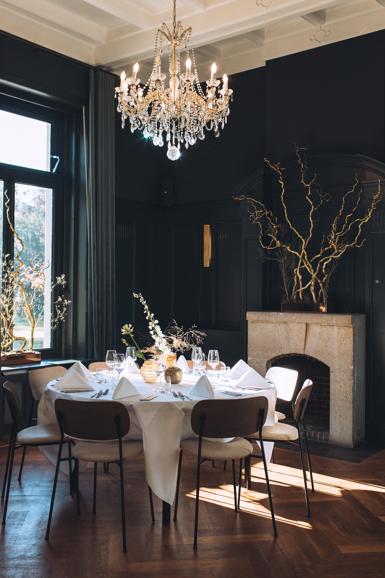 Dineropstelling Ronde Tafels Salon Vert
