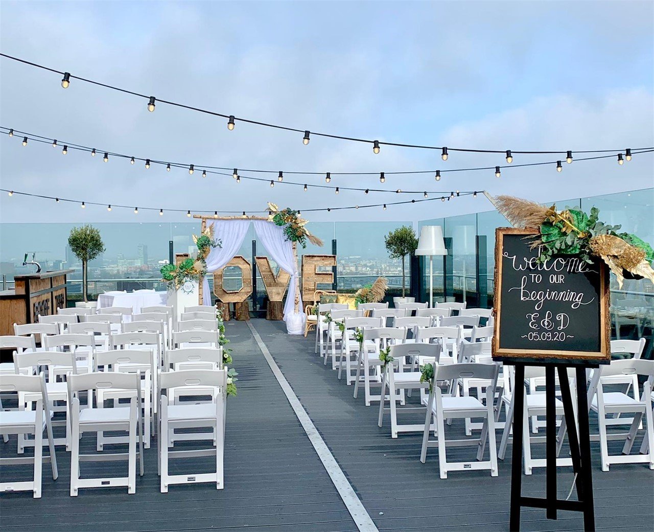 Rooftop ceremony