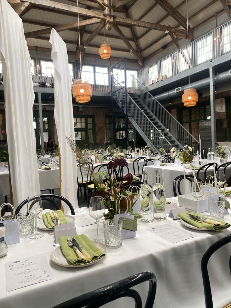 Diner opstelling bruiloft